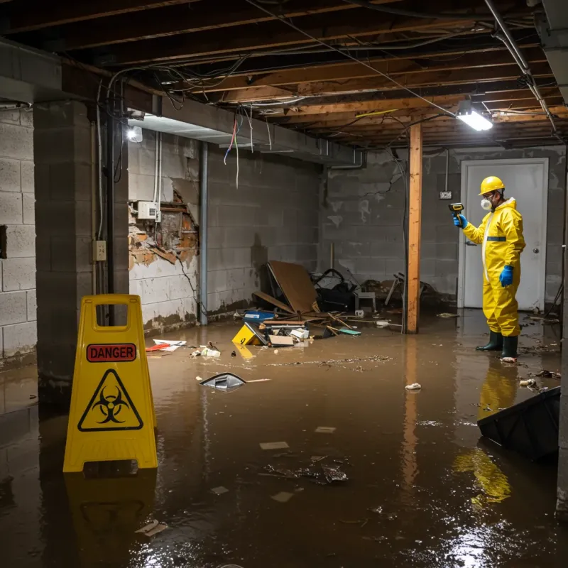 Flooded Basement Electrical Hazard in Broadmoor, CA Property